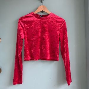 Velvet crop top